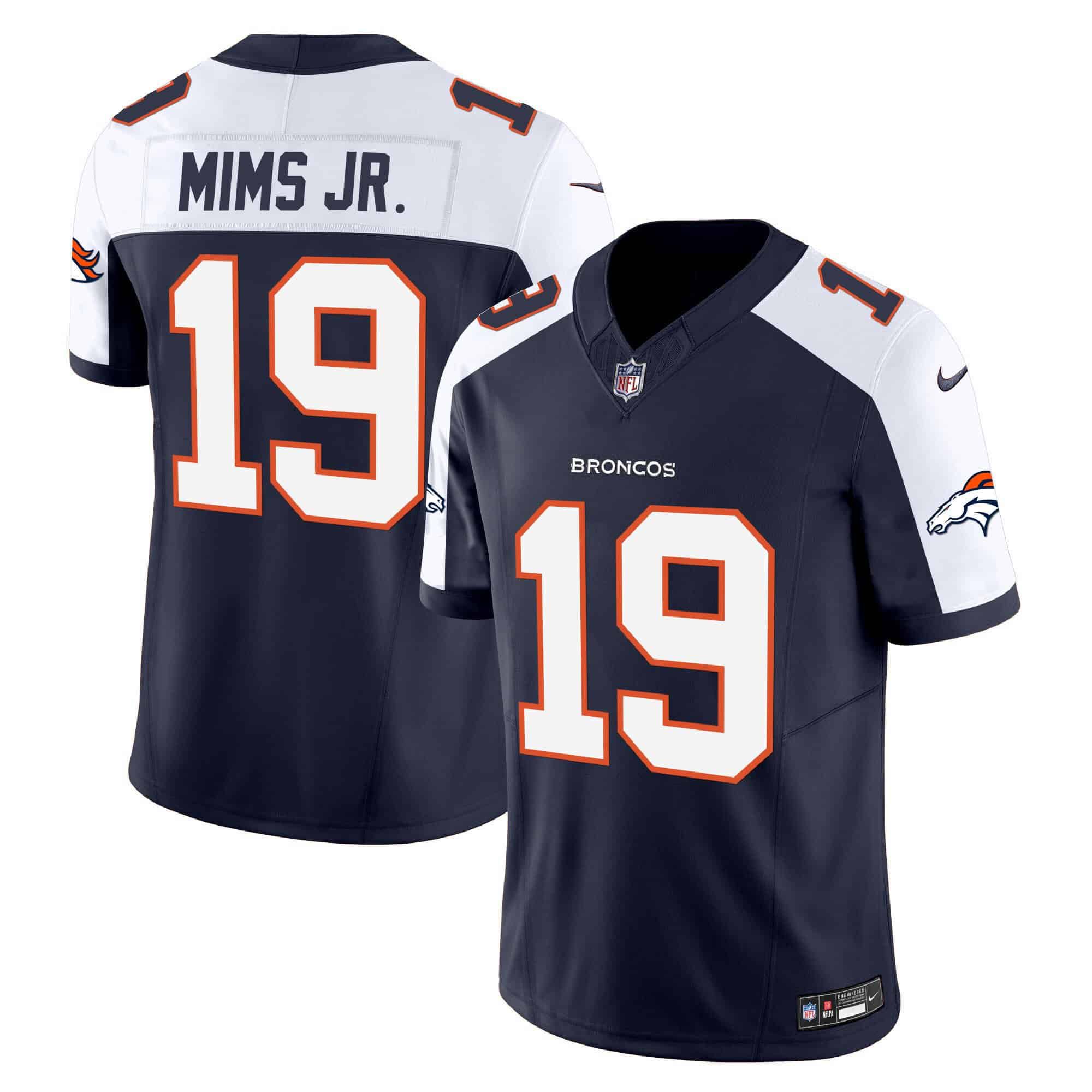 Men Denver Broncos #19 Mims jr Blue 2024 Nike Vapor Limited NFL Jersey style 1->indianapolis colts->NFL Jersey